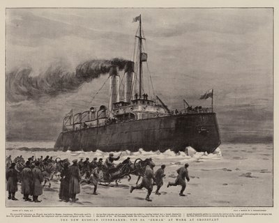 The New Russian Icebreaker, the S S Ermak at Work at Cronstadt by Joseph Nash